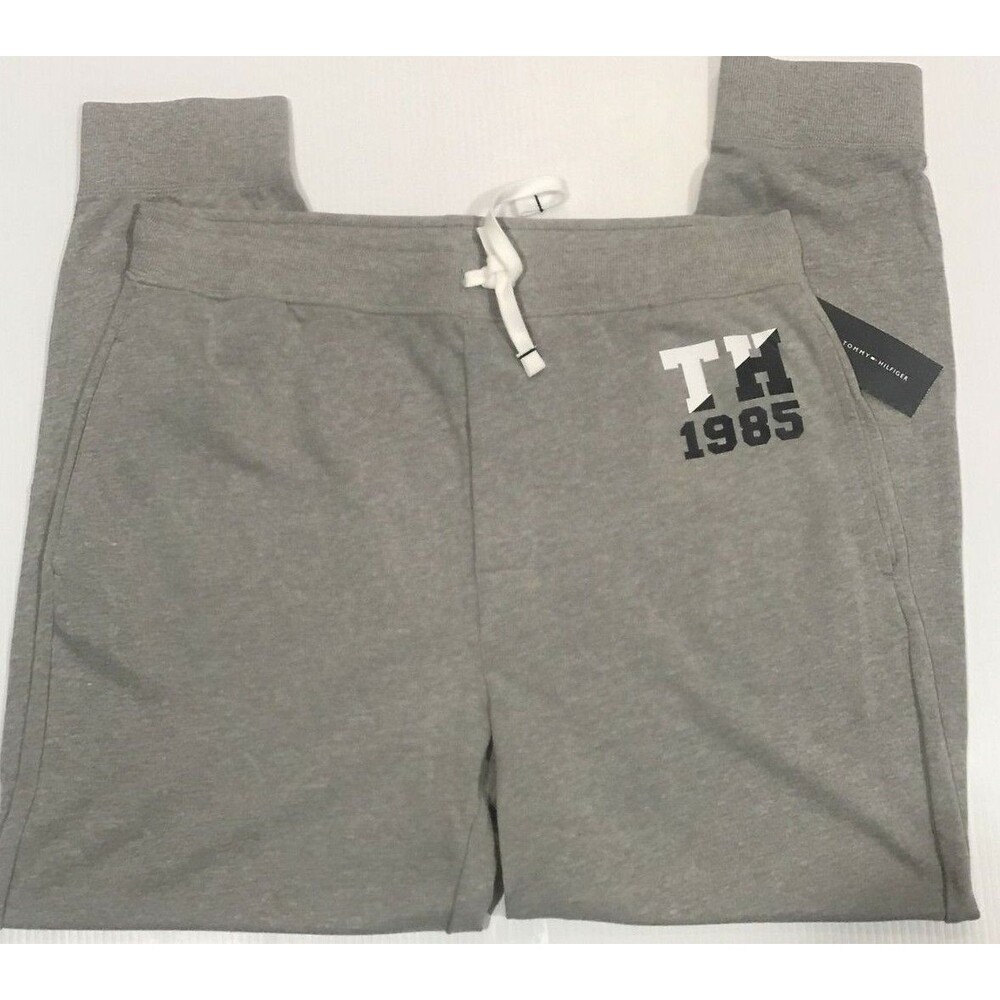 Tommy Hilfiger Mens L Gray Lounge Pants Joggers Sweatpants Pajama PJ